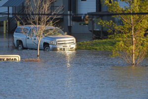 Flooded carpark