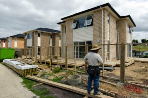 New house with drainage system being built in Auckland